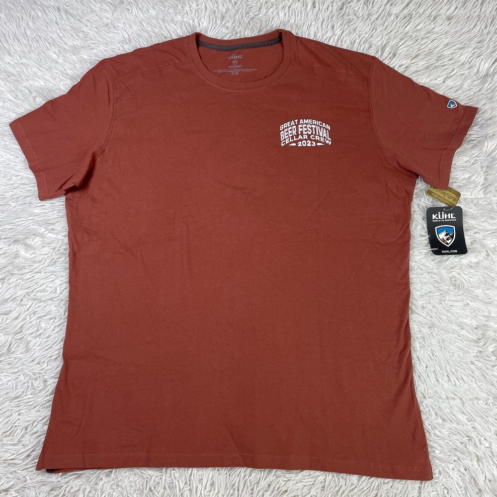 NWT Kuhl Shirt Mens 2XL Red Bravado Wildfibre Tee Great American Beer Festival‎